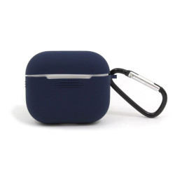 Etui na douszne słuchawki bezprzewodowe Apple AirPods 3 granatowe z haczykiem