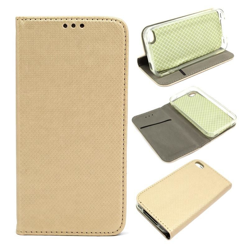 Etui Smart Magnet na telefon Apple iPhone 4 A1349 / 4S A1431 złote