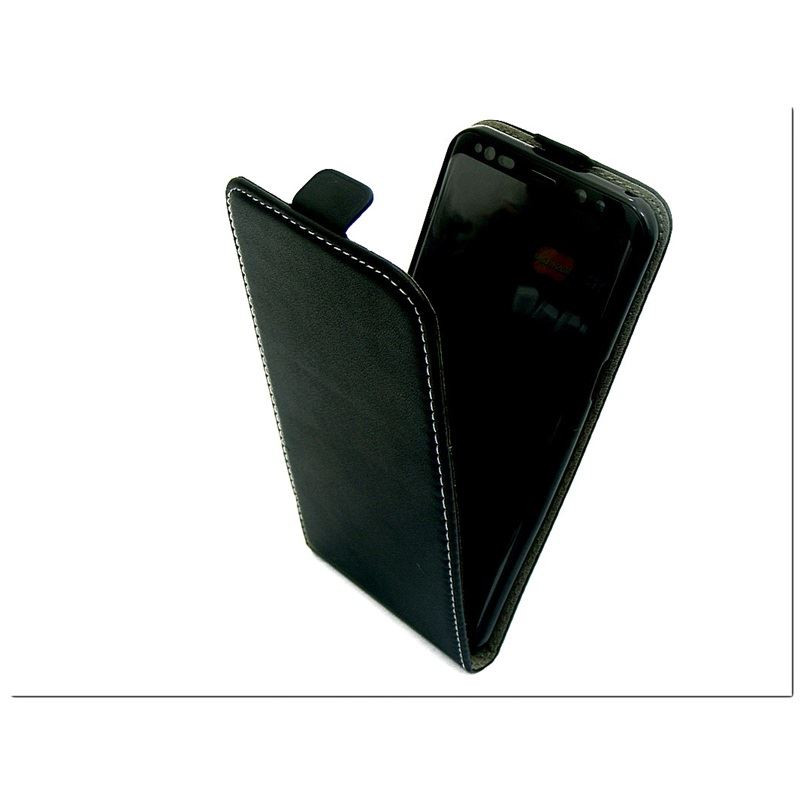 Etui pionowe z klapką SLIM FLEX na telefon Honor 9 STF-L09 czarne HQ
