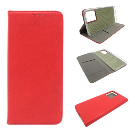 Etui Smart Magnet na telefon Xiaomi Redmi Note 12 5G 22101317C / POCO X5 5G 22111317PG czerwone