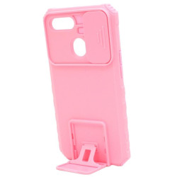 Etui pancerne CamShield Stand na telefon OPPO A12 2020 różowe