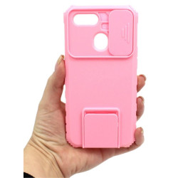 Etui pancerne CamShield Stand na telefon OPPO A12 2020 różowe