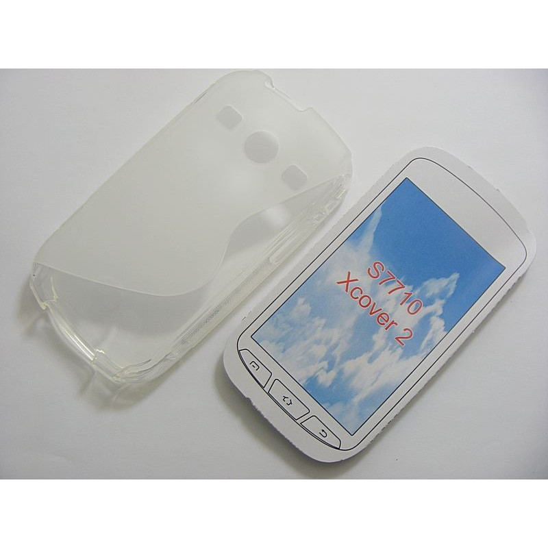 Etui S-CASE na telefon Samsung Galaxy XCover 2 S7710 biało-przezroczyste