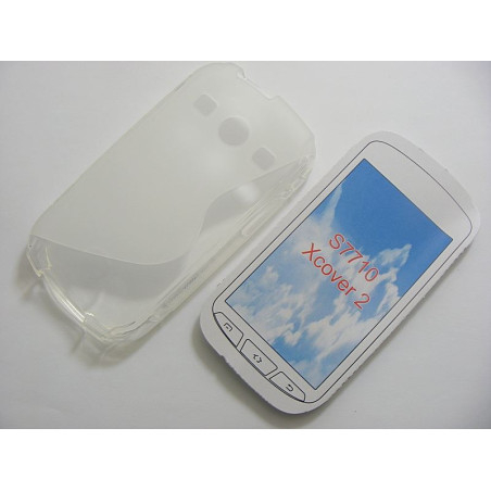 Etui S-CASE na telefon Samsung Galaxy XCover 2 S7710 biało-przezroczyste