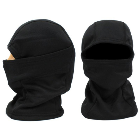 Kominiarka motocyklowa narciarska pod kask - Balaclava maska na motor motocykl kamuflaż 3w1 poliester polar uniwersalna czarna