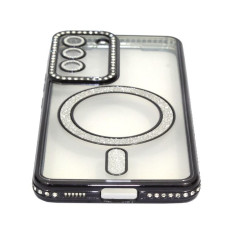 Etui MagSafe Bling na telefon Samsung Galaxy S22 S901 czarne