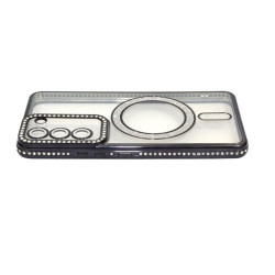 Etui MagSafe Bling na telefon Samsung Galaxy S22 S901 czarne