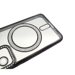 Etui MagSafe Bling na telefon Samsung Galaxy S22 S901 czarne