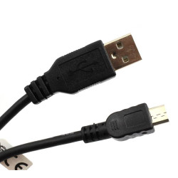 Kabel USB A USB-A - Micro USB microUSB 0,5m CZARNY MOCNY SZYBKI przewód