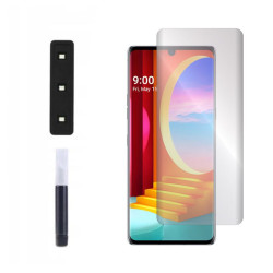 9H SZKŁO hartowane na telefon LG Velvet LMG900N UV + lampa
