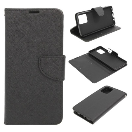 Etui Fancy Diary na telefon motorola moto g54 5G / g54 power edition 5G czarne