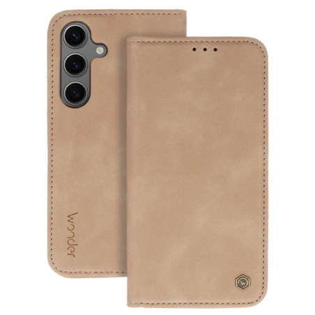 Etui Smart Wonder na telefon Samsung Galaxy S22 S901 beżowe
