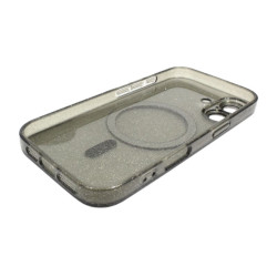 Etui MagSafe Glitter na telefon Apple iPhone 16+ A3290 czarne