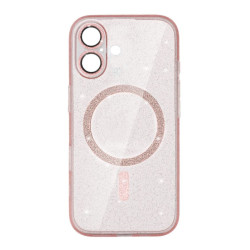 Etui MagSafe Glitter na telefon Apple iPhone 16+ A3290 różowe
