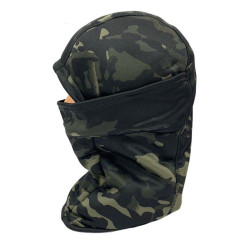 Kominiarka motocyklowa narciarska pod kask - Balaclava maska na motor motocykl kamuflaż 3w1 poliester polar uniwersalna moro 3