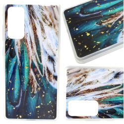 Etui Gold Glam na telefon Samsung Galaxy S20 FE G780 pióra
