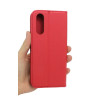 Etui Smart Magnet na telefon Sony Xperia 5 J9210 J8270 czerwone