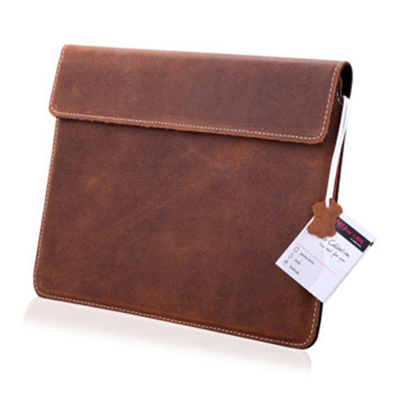 Etui skóra 2 poziome z klapką na tablet uniwersalne 9.7" cali brązowe