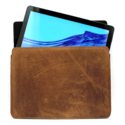 Etui skóra 2 poziome z klapką na tablet uniwersalne 9.7" cali brązowe
