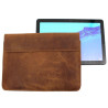 Etui skóra 2 poziome z klapką na tablet uniwersalne 9.7" cali brązowe