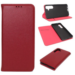Etui Smart Pro Leather na telefon Samsung Galaxy S24 FE 5G S721 bordowe