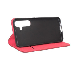 Etui Smart Pro Leather na telefon Samsung Galaxy S24 FE 5G S721 bordowe