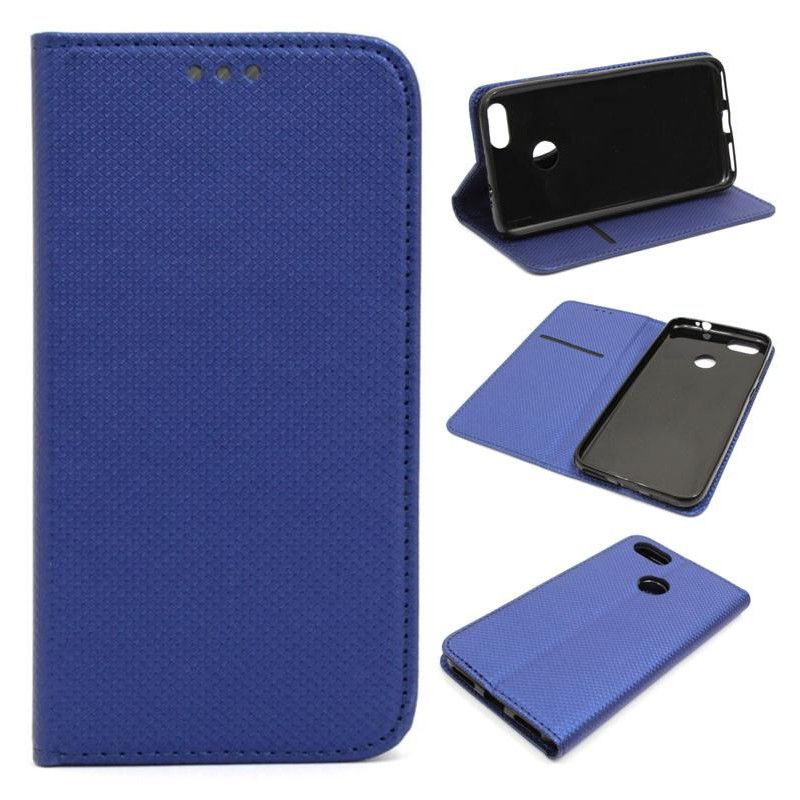 Etui Smart Magnet na telefon Huawei P9 Lite Mini SLA-L22 / Y6 Pro 2017 granatowe
