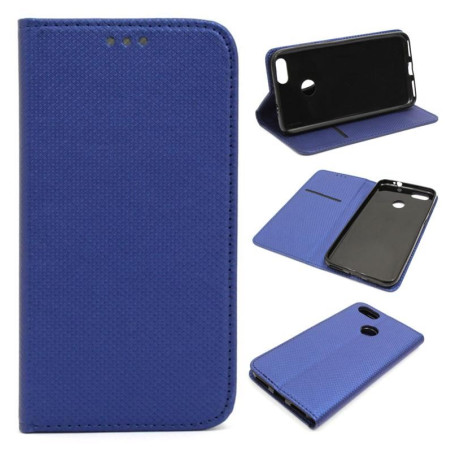 Etui Smart Magnet na telefon Huawei P9 Lite Mini SLA-L22 / Y6 Pro 2017 granatowe