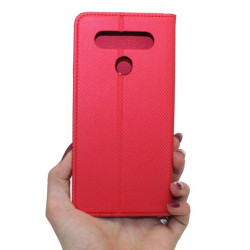 Etui Smart Magnet na telefon LG K61 Q630 czerwone