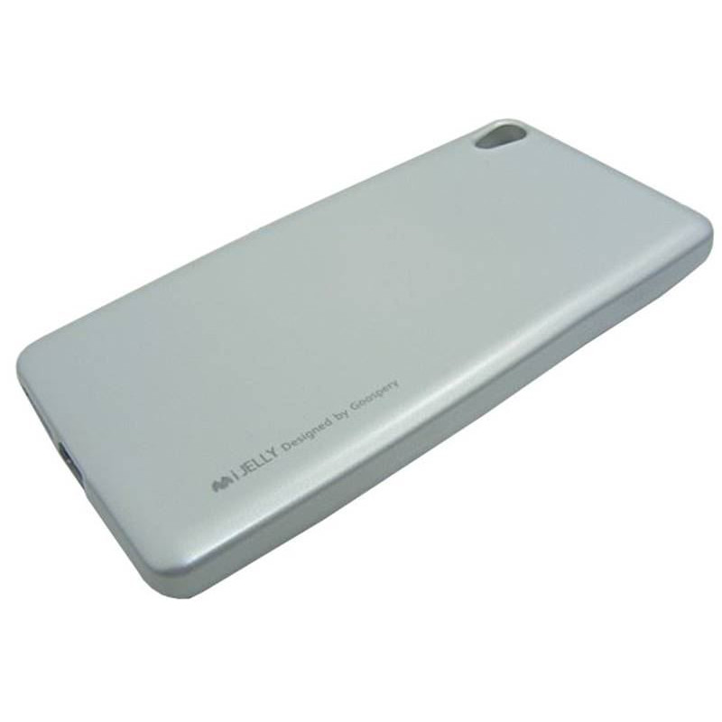 Etui Futerał Mercury i-JELLY METAL na telefon Sony E5 srebrny