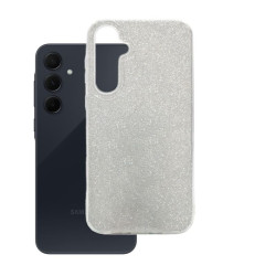 Etui Jelly Case SHINING HQ na telefon Samsung Galaxy A35 5G A356 srebrne