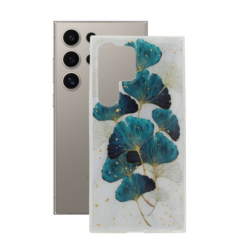 Etui Gold Glam na telefon Samsung Galaxy S24 Ultra 5G S928 listki
