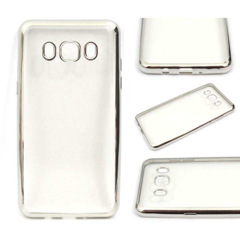 Etui BUMPER GLOSSY TPU na telefon Samsung Galaxy J5 2016 J510 srebrne