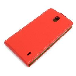 Etui pionowe z klapką SLIM FLEX na telefon Nokia 1+ TA-1130 czerwone HQ