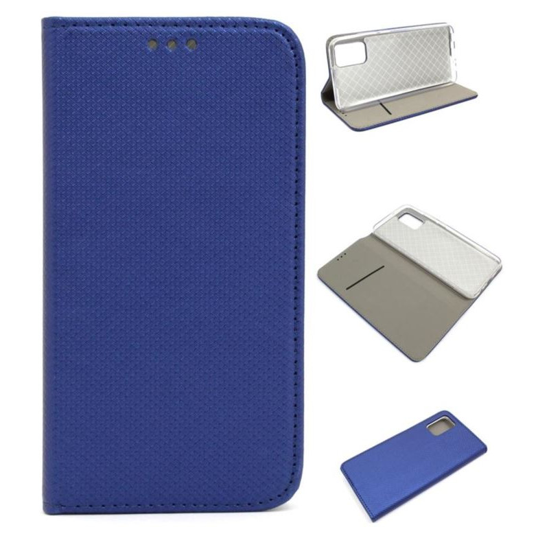 Etui Smart Magnet na telefon Samsung Galaxy A02s A025 granatowe