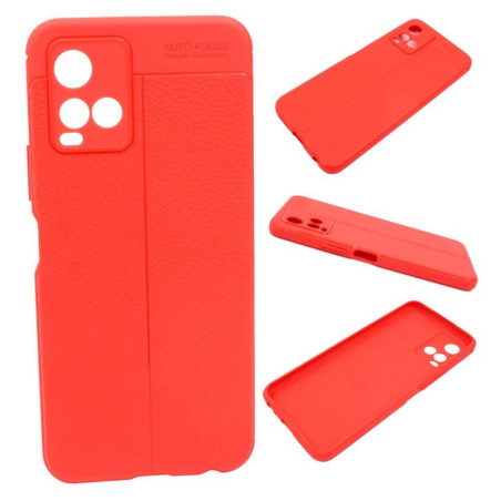 Etui Leather na telefon Vivo Y21 2021 / Y21s / Y33s czerwone