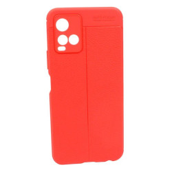 Etui Leather na telefon Vivo Y21 2021 / Y21s / Y33s czerwone