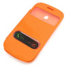 Etui Flip Case Window na telefon Samsung Galaxy S3 mini i8190 pomarańczowe