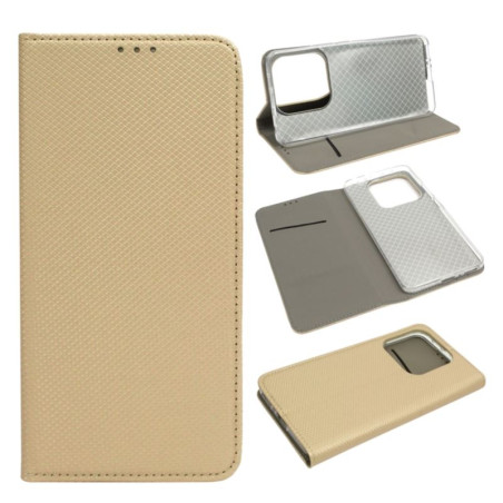 Etui Smart Magnet na telefon Xiaomi Redmi Note 14 5G 24094RAD4G złote