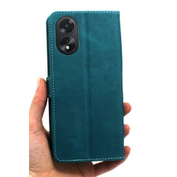 Etui Smart Leather na telefon OPPO A38 CPH2579 / A18 CPH2591 zielone