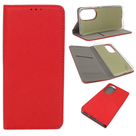 Etui Smart Magnet na telefon Honor 90 5G REA-NX9 czerwone