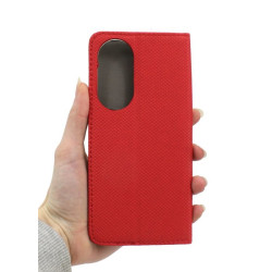 Etui Smart Magnet na telefon Honor 90 5G REA-NX9 czerwone