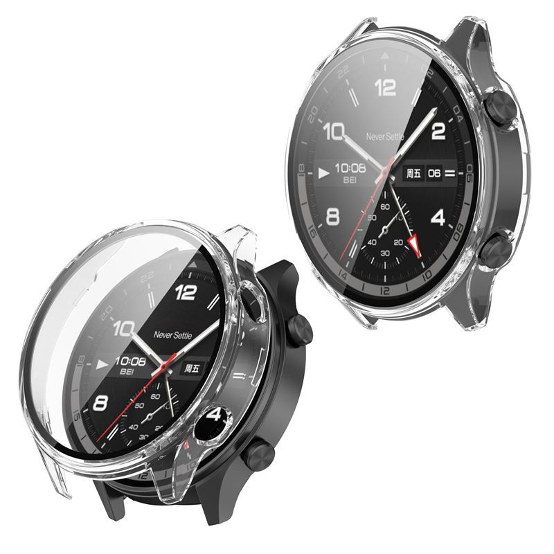 Etui / Obudowa + szkło ochronne do smartwatch OnePlus Watch 2R bezbarwna