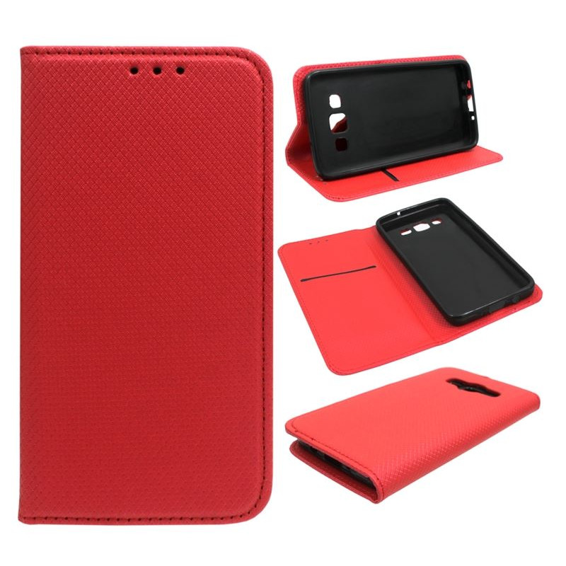 Etui Smart Magnet na telefon Samsung Galaxy A3 A300 czerwone