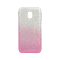 Etui Jelly Case SHINING HQ na telefon Samsung Galaxy J3 2017 J330 srebrno-różowe