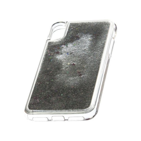 Etui Liquid / Water Case na telefon Apple iPhone X A1865 / Xs A1920 srebrne