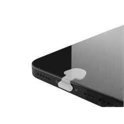 Zatyczka / zaślepka przeciw kurzowi do gniazda ładowania Lightning do iPhone / iPad / AirPods / iPod klej 3M biała 2