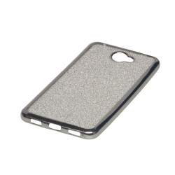 Etui Jelly Case GLOSSY HQ na telefon Huawei Y7 TRT-LX1 / Y7 Prime / Nova Lite+ srebrne