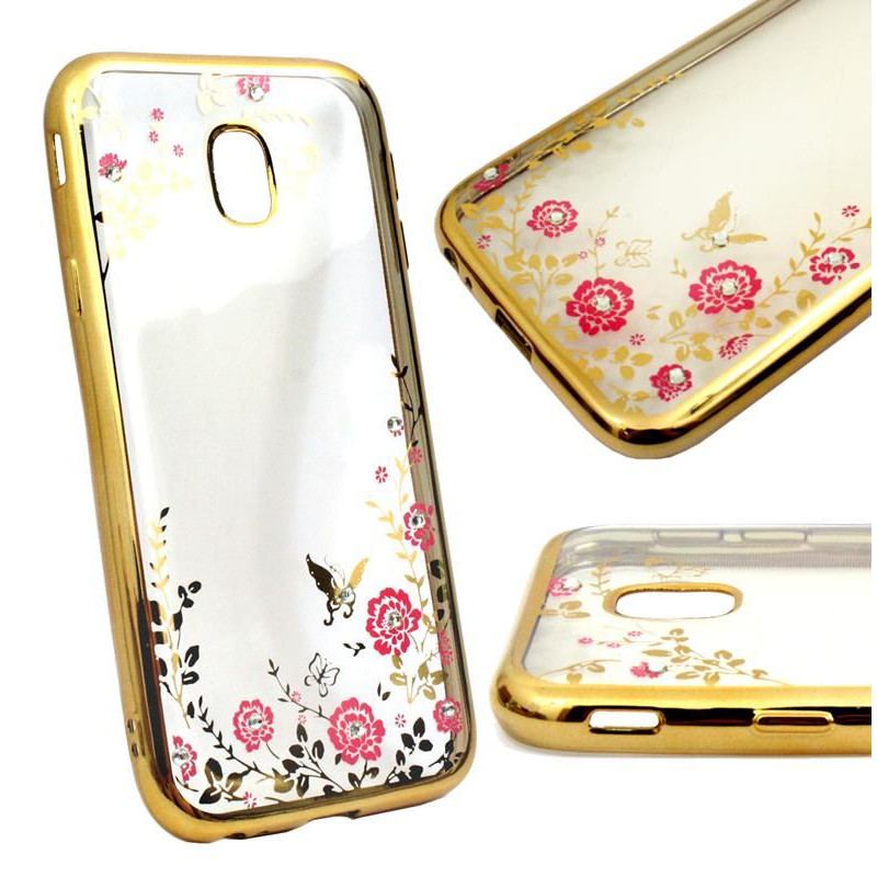 Etui BUMPER GLOSSY DIAMOND na telefon Samsung Galaxy J3 2017 J330 złote