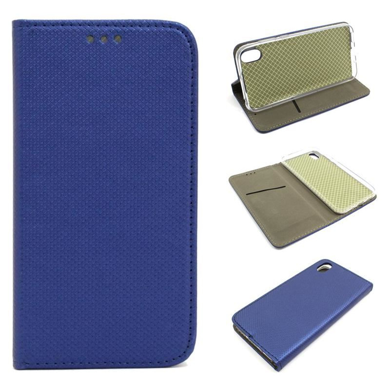 Etui Smart Magnet na telefon Huawei Y5 2019 AMN-L21 / Honor 8S granatowe